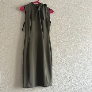 Olive green midi dress